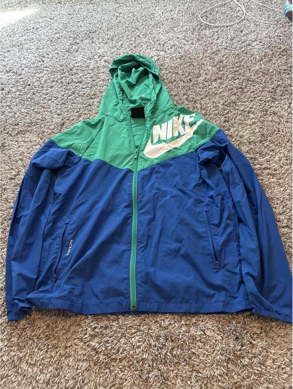 Nike Kids Boys XL Jacket Blue Green Windbreaker - Picture 3 of 7